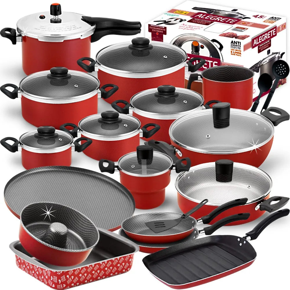 Mega Jogo De Panelas - Cozinha Completa 19 Peças - ENVIO NACIONAL GRÁTIS