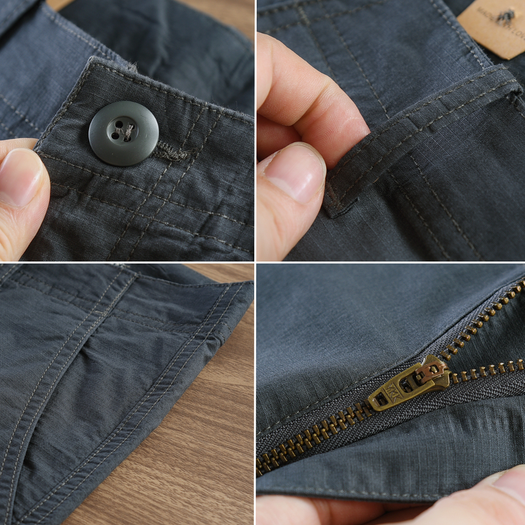 Calça Reta Masculina em Sarja - Kit 4 Unidades