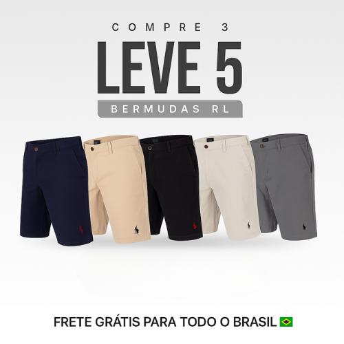 Combo 5 Bermudas Sarja RL! PROMOÇÃO ACABA HOJE
