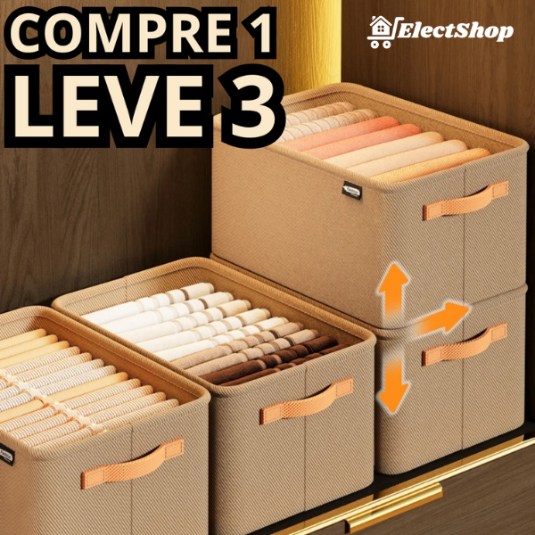 Organizador de Roupas Dobrável - COMPRE 1 LEVE 3 - PROMOÇÃO ACABA HOJE