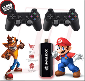 Game Stick 4K GD10 Retrô Ultra + 2 Controles Sem Fio