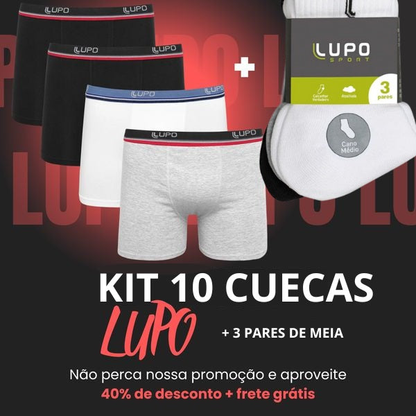 Kit 10 Cuecas Original LUPO - OFERTA ACABA HOJE