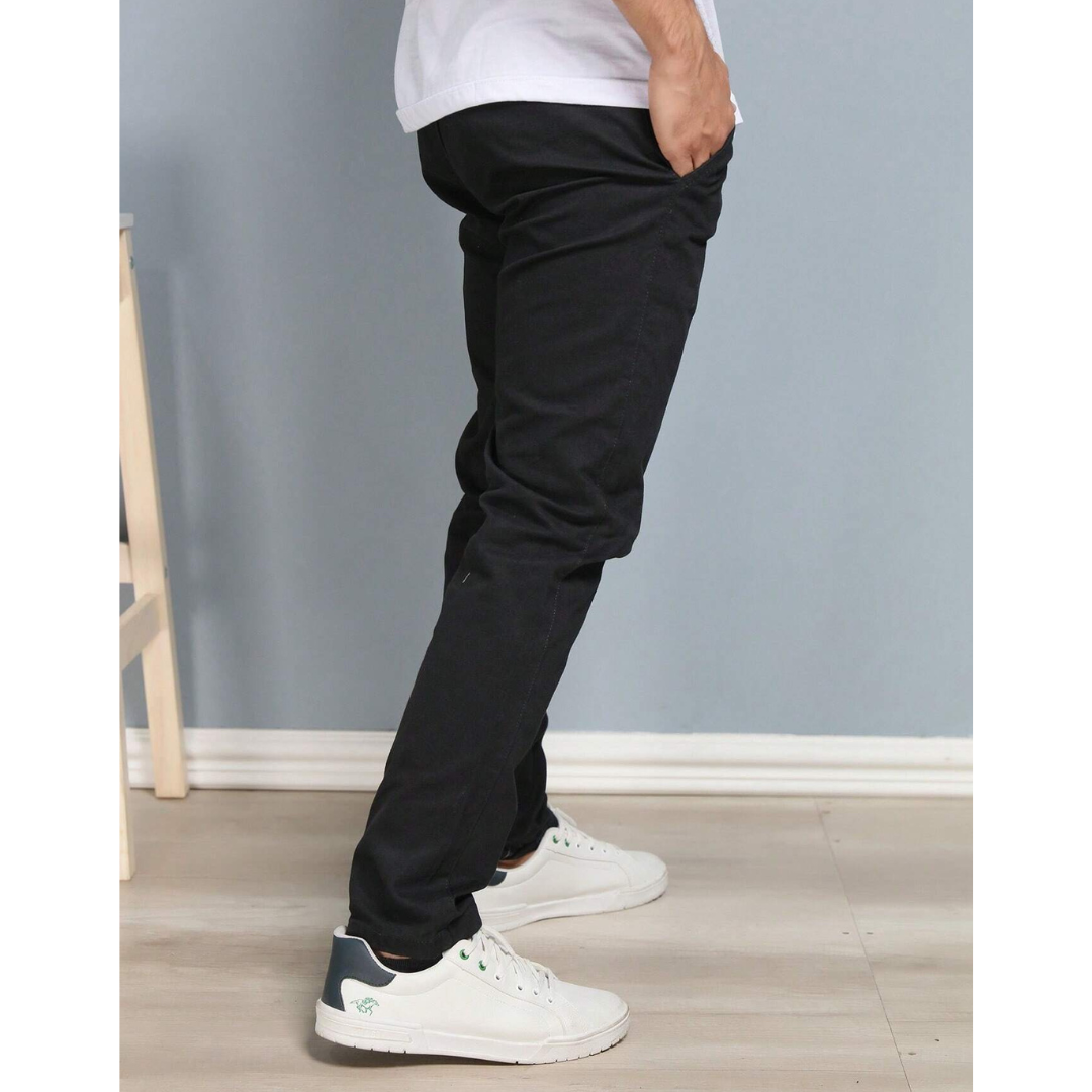 Calça Reta Masculina em Sarja - Kit 4 Unidades